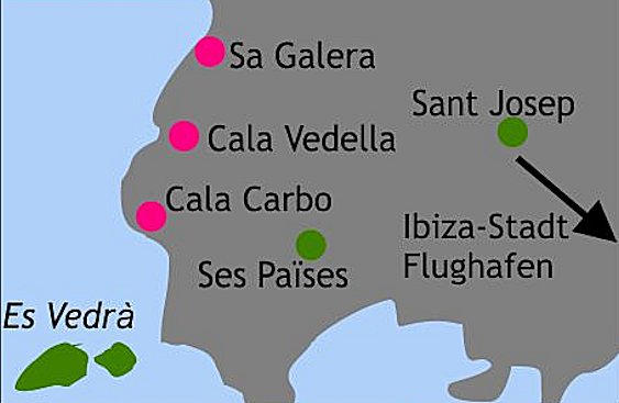 Karte Lage Cala Vedella