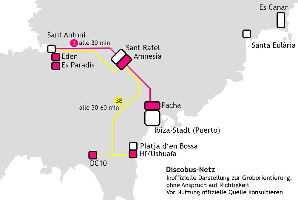 Nachtbusnetz Ibiza